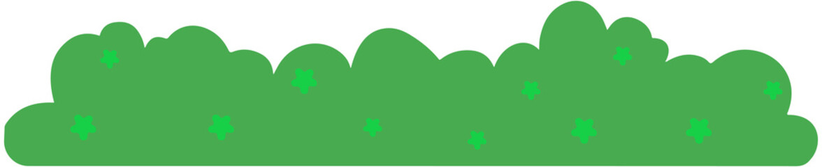 Grass with Blooming Flowers 