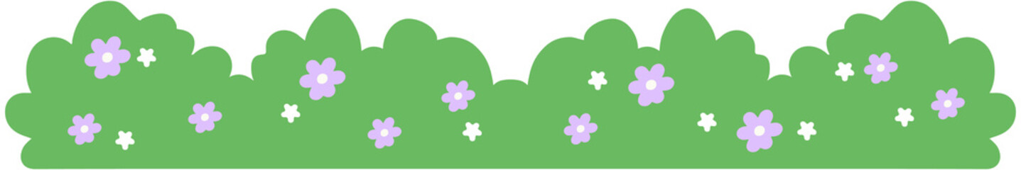 Grass with Blooming Flowers
