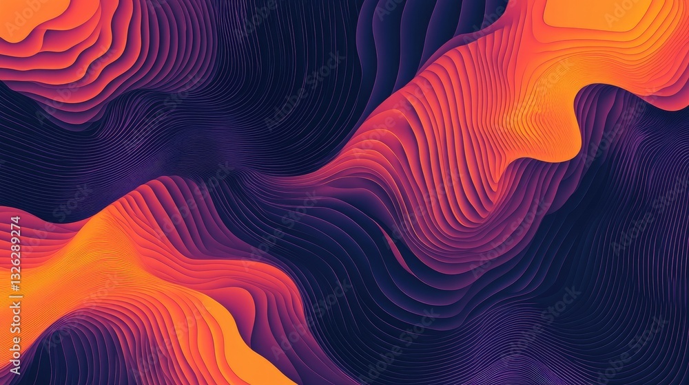 Poster an abstract digital wave pattern symbolizing ai-driven business automation and innovation.