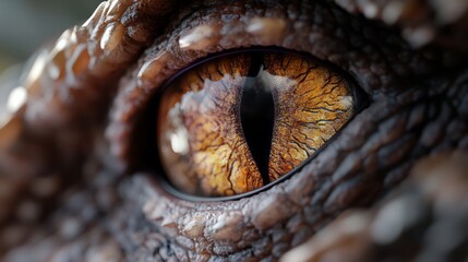 Obraz premium close-up of an eye of crocodile