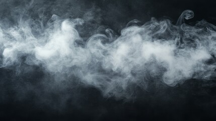 Naklejka premium a cloud of smoke against a black background.