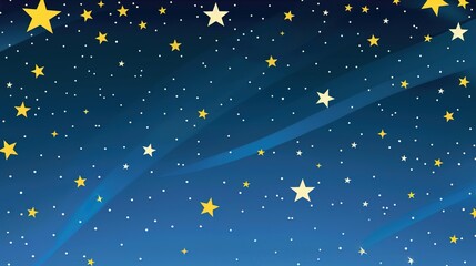 Naklejka premium Infinite Stars: Minimalist Depiction of a Sparkling Night Sky