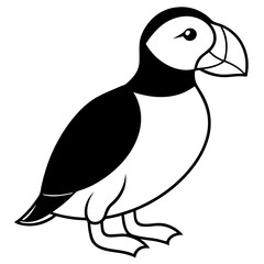 Obraz premium One-Line Puffin Vector Illustration