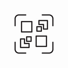 scan QR code icon vector sign