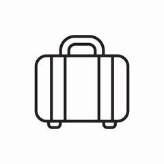Suitcase travel luggage icon vector sign