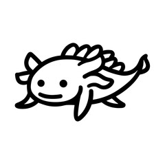 Cute Amphibian Axolotl Icon