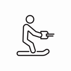 Water skiing sport activity icon vector sign