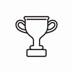 Trophy winner award icon vector sign