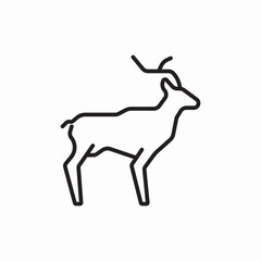 Deer wildlife animal icon vector sign