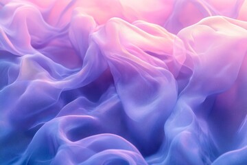 Fototapeta premium Soft flowing fabric in pastel shades of purple and pink creates a dreamy texture and appearance
