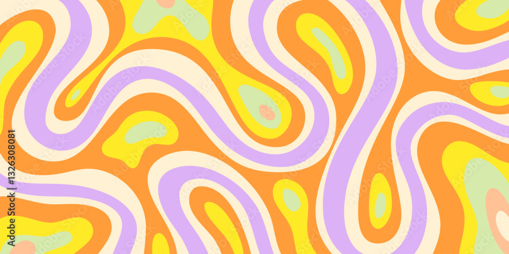 Aufkleber abstract geometric groovy texture vector design. psychedelic y2k background. trippy hand-drawn art.