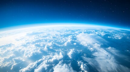 Cinematic shot of planet earth globe clouds and space background