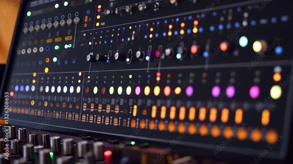 Aufkleber animated audio spectrum equalizer displays sound activity in vibrant colors during music playback se