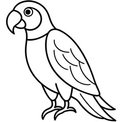 Single Line Parrot Vector Art