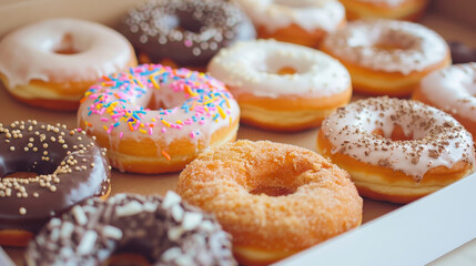 donuts in a box, dessert