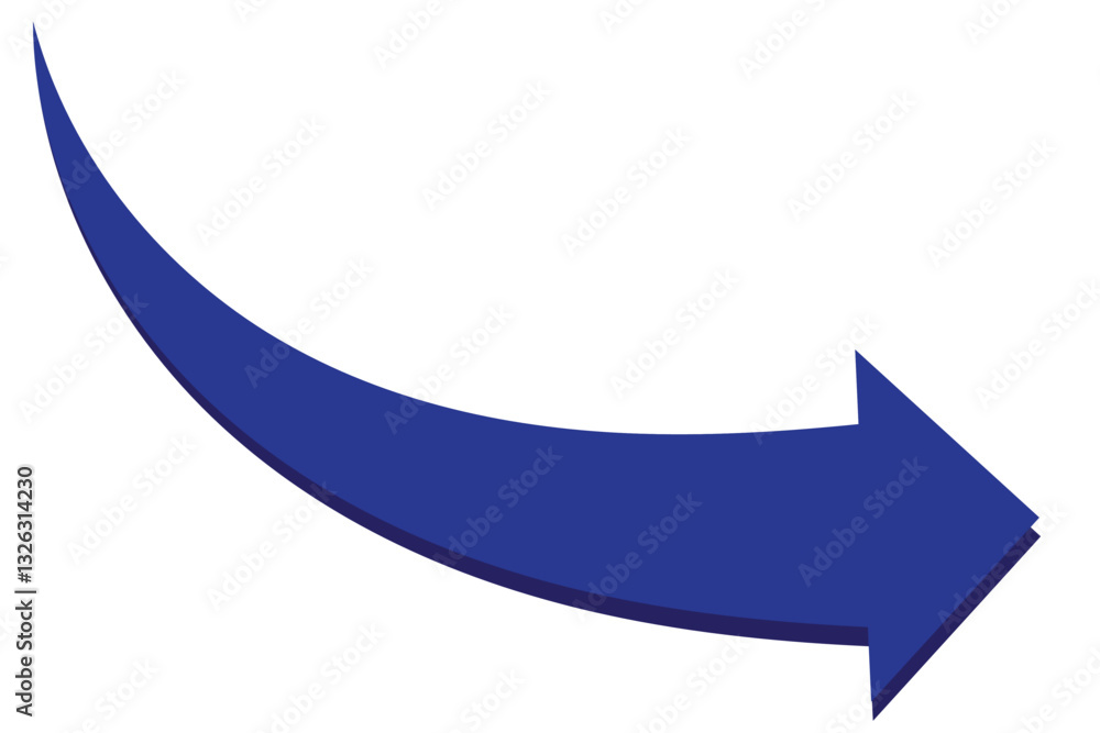 Poster right curve arrow icon design illustration. arrow icon. colored arrow symbols. arrow isolated. vecto