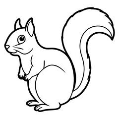Single-Line Squirrel Vector Illustration