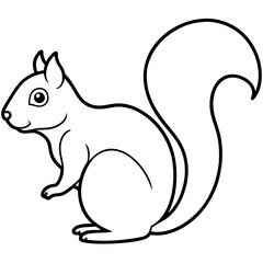 Single-Line Squirrel Vector Illustration