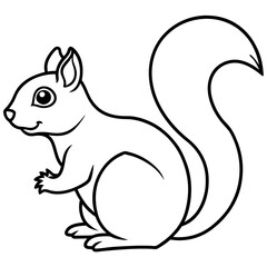 Single-Line Squirrel Vector Illustration