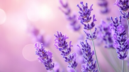 Obraz premium Lavender flowers bloom in watercolor abstraction representing spring's vibrant beauty