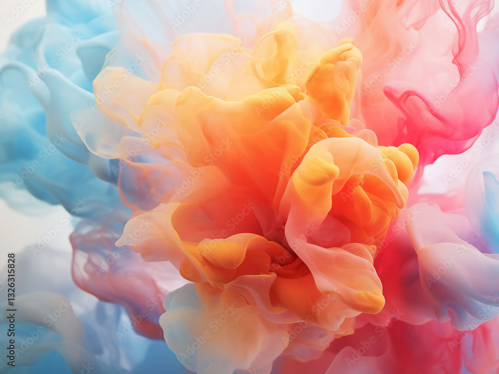 Aufkleber blotted light soft paint lifting bright patterns creating a gentle sense of interest in the scene