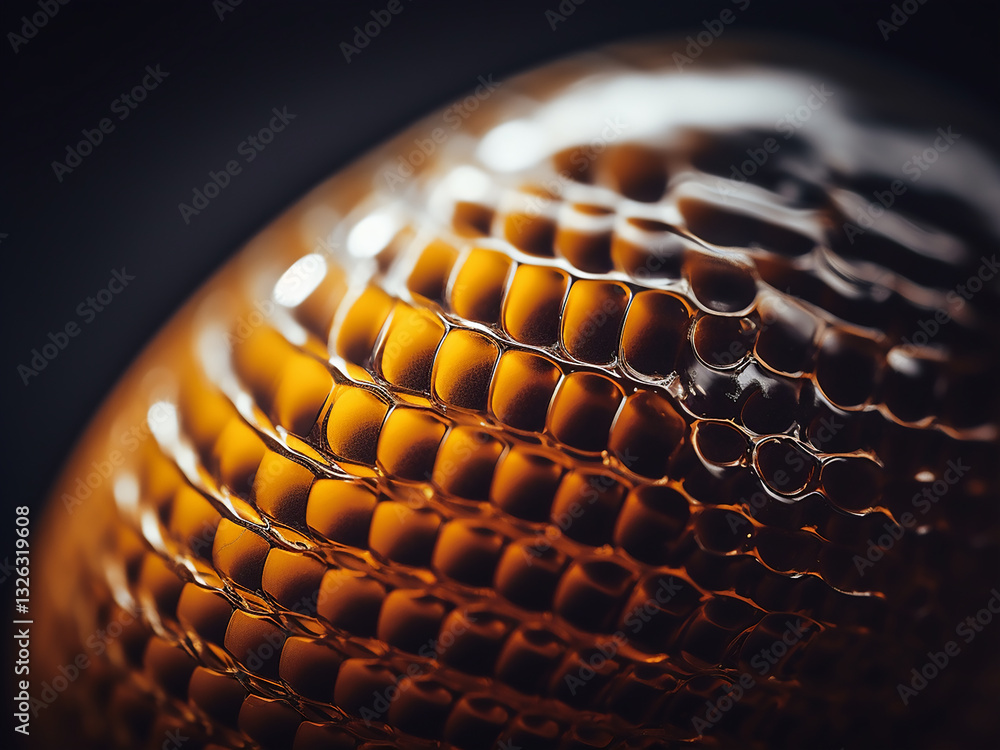 Poster butterfly egg in macro view showing ribbed structure with dome shape revealing the life inside
