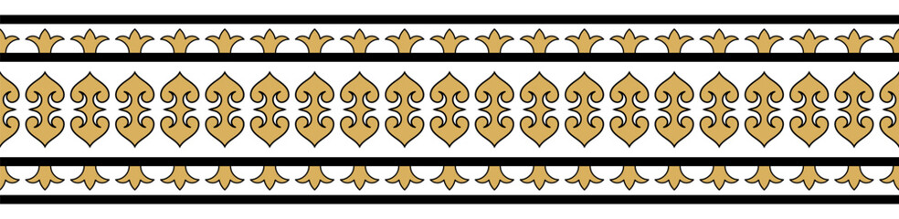 Vintage ornamental border design with ethnic pattern.