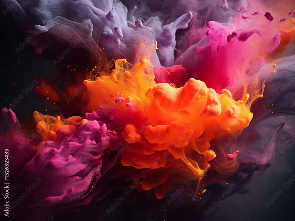 Aufkleber bold colors and rough texture mix to create excitement and add a strong character