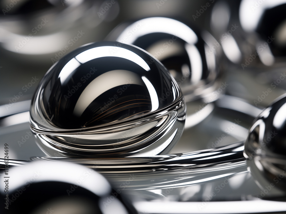 Poster chrome finish new light reflecting sharp fingerprints showing subtle quality