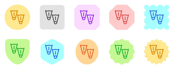 Editable flippers vector icon. Part of a big icon set family. Perfect for web and app interfaces, presentations, infographics, etc © Totto House