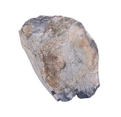 Limestone rock sample . Grey stone specimen. Sedimentary rock	