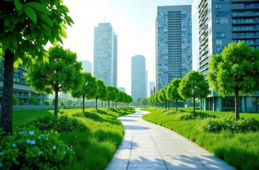 AI-driven green urban design for sustainable future living