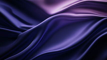 Fototapeta premium A smooth and minimalistic abstract background with flowing, curved waves in deep navy blue and royal purple. The waves have a soft, glowing sheen, creating a sense of depth and movement.