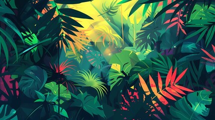Obraz premium Tropical Charm. The Beauty of Lush Rainforests