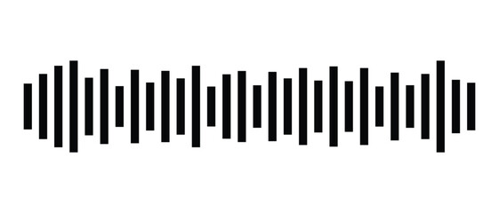 sound wave and audio waves icon, radio waves icon on white background.