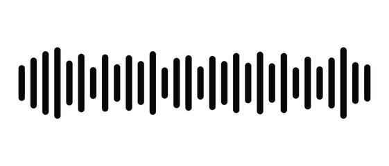 sound wave and audio waves icon, radio waves icon on white background.