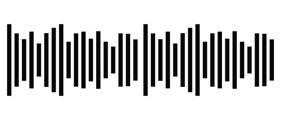 sound wave and audio waves icon, radio waves icon on white background.