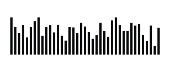 sound wave and audio waves icon, radio waves icon on white background.