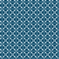 seamless pattern with blue flowers