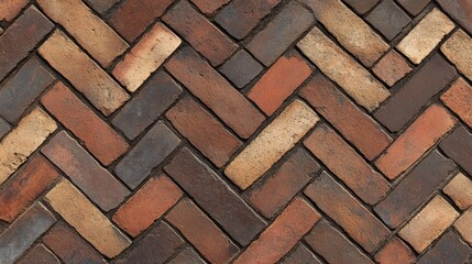 A brick wall with a checkered pattern