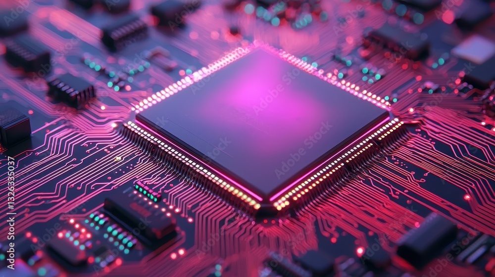 Poster Abstract Electronic Circuit Board with a Central Processor Design