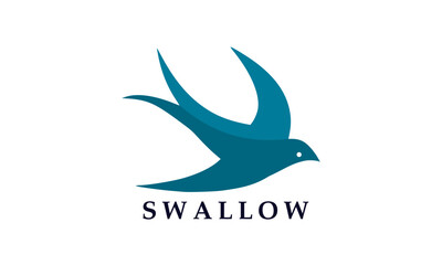 A Flying Swallow, Swallow , bird logo, Flying Bird, 