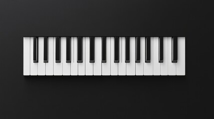 Fototapeta premium A close up of a piano keyboard with the black keys showing