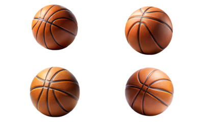 Basketball isolated, a set of sports balls collection isolated on a white background