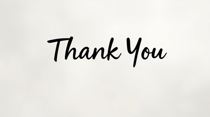 Fototapeta premium Thank You lettering in a hand drawn style