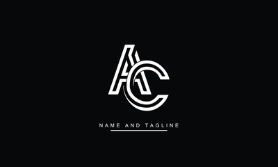 AC,CA Abstract Letters Logo Monogram