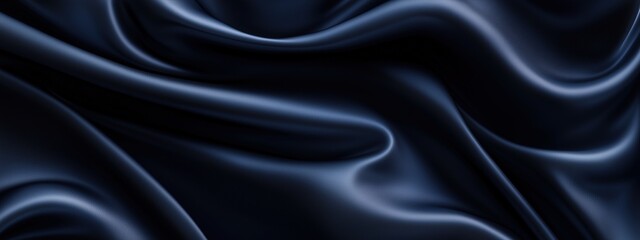 Obraz premium Abstract close-up of elegant dark satin fabric's smooth texture