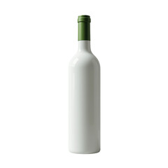 sleek white wine bottle with green cap, perfect for elegant dining