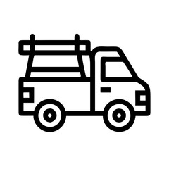 Fototapeta premium Wooden pickup truck Mockup Vector Icon