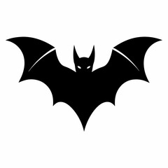 Vector Illustration of a Black Bat Silhouette